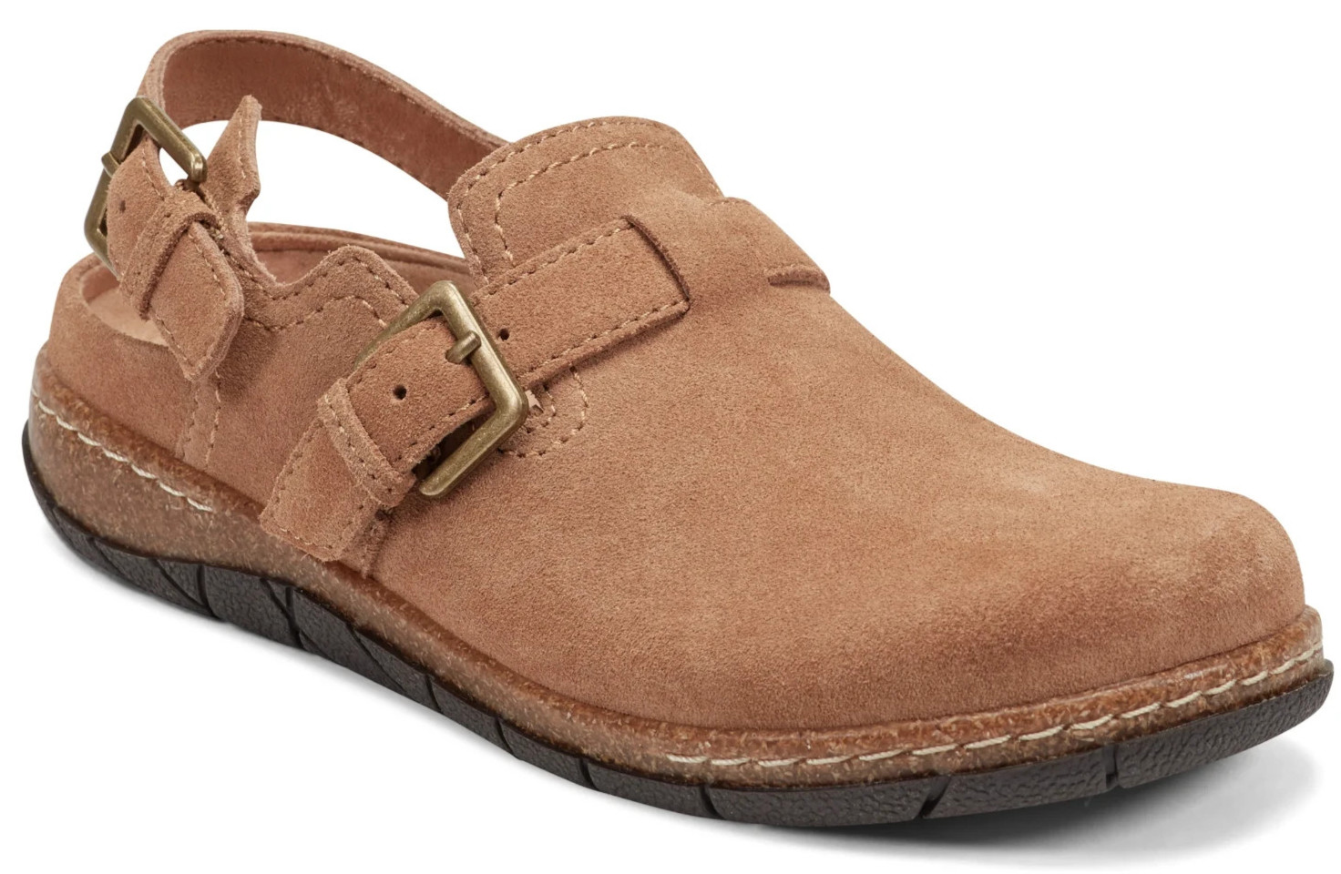 Earth Women’s Elmonte Round Toe Slingback Clogs Medium Brown (Select Size)