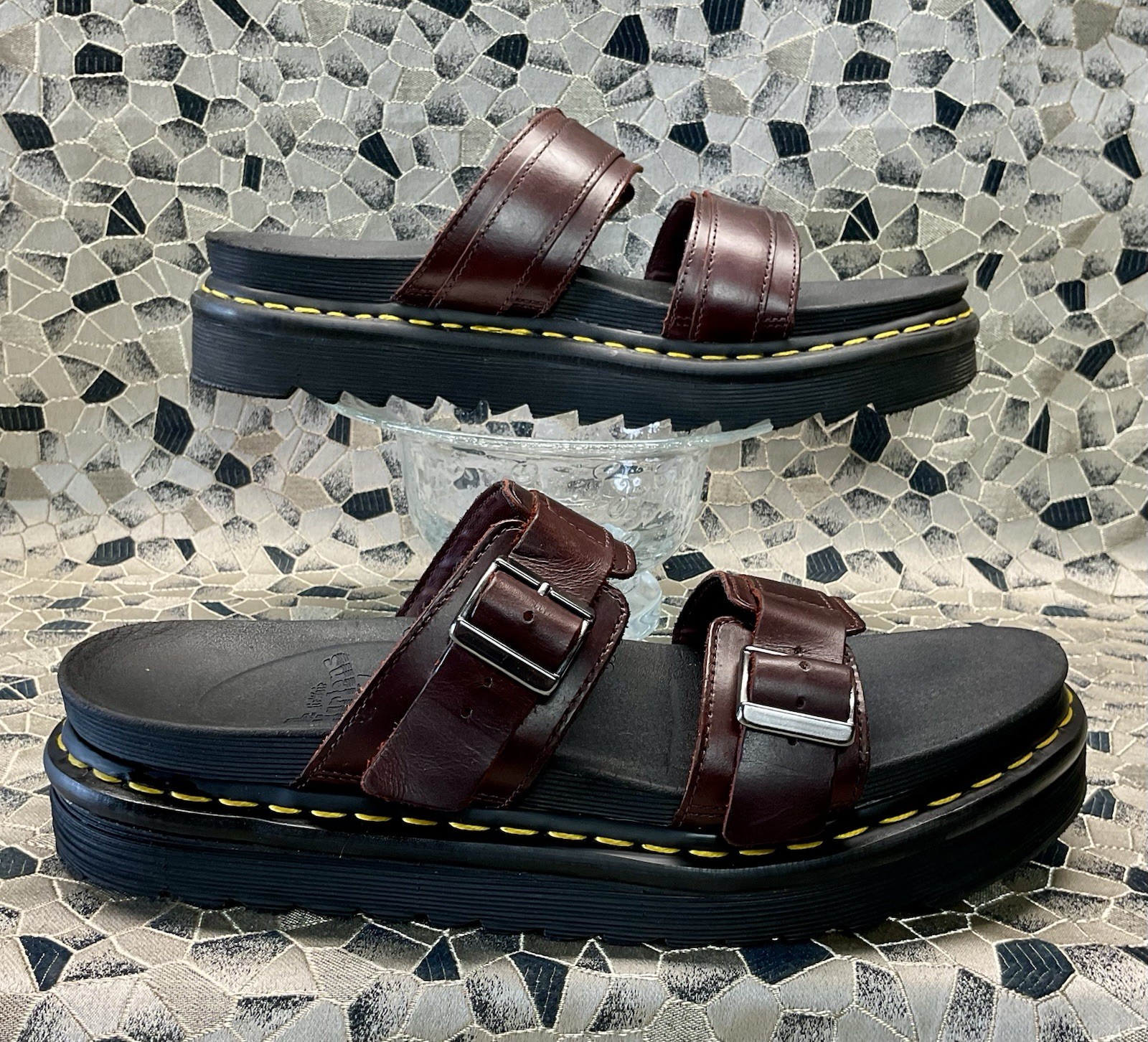 Dr Martens MYLES BRANDO Leather Chunky Buckle Sandal 45 m11 / w12