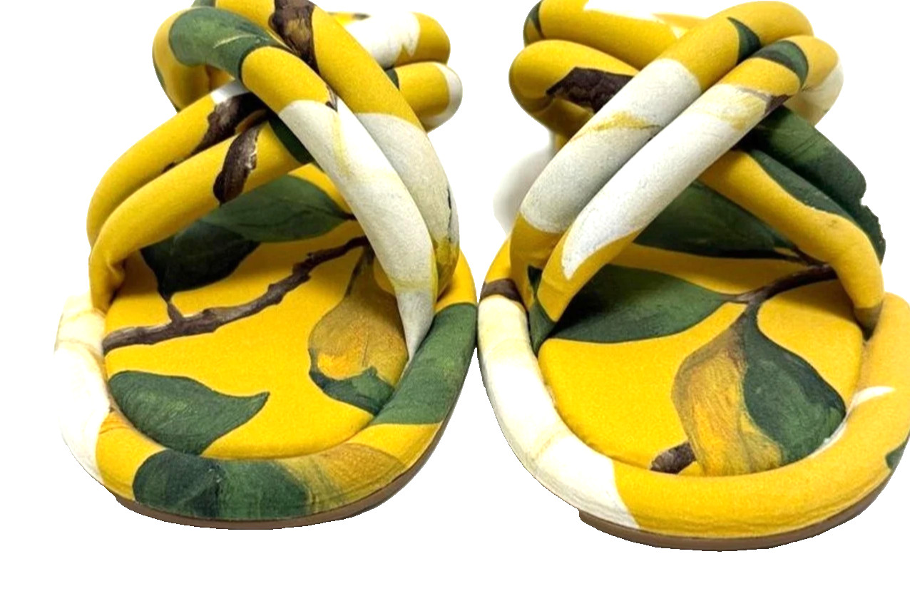 LARROUDE OSCAR DE LA RENTA CALI FLATS MAGNOLIA PRINT SIZE 36.5 US 6.5 ITALY