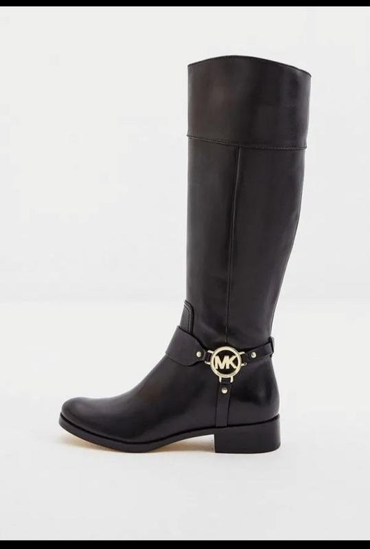 women michael kors boots black leather 37.5