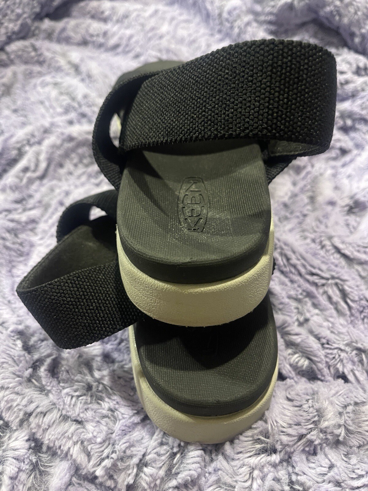 KEEN Elle Backstrap Sandals Women’s Black Travel eco-Friendly Comfort Sz 7.5