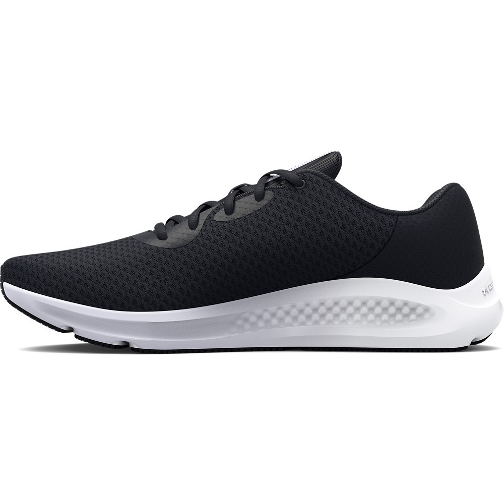 Under Armour 3024889 Women’s UA Charged Pursuit 3 Shoes, Black/White, Size 9.5