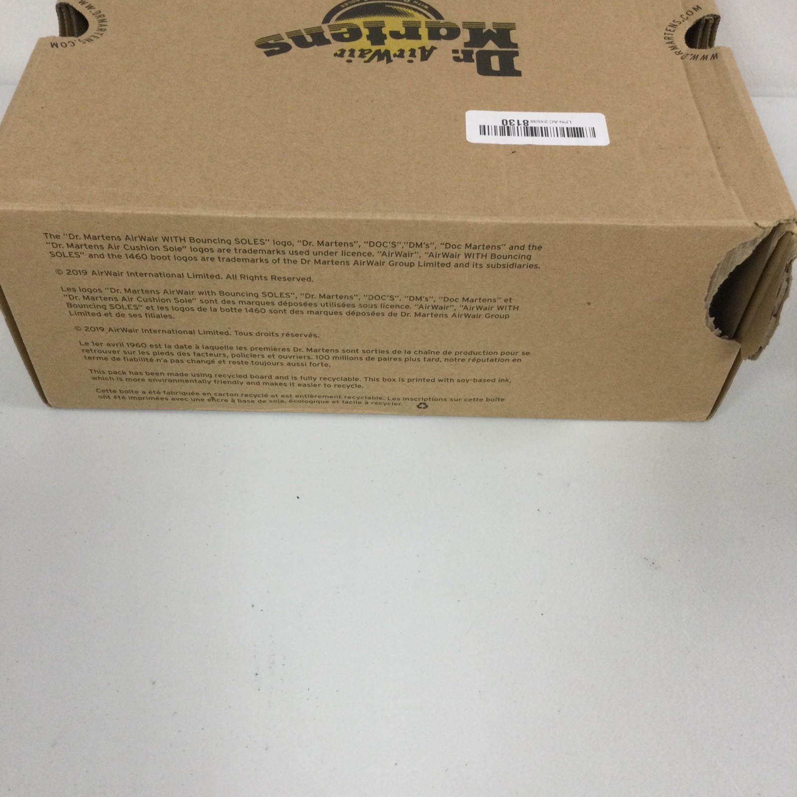 DR. MARTENS 1460 Bex Boots Black Smooth New 25345001 W-10 M-9