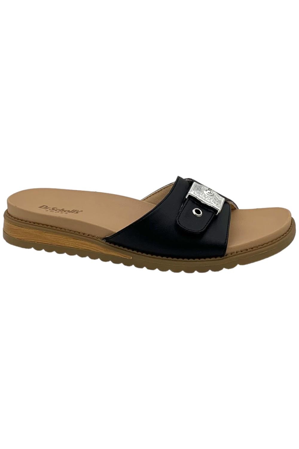 Dr. Scholl’s Buckle Slide Sandals Island Icon Black