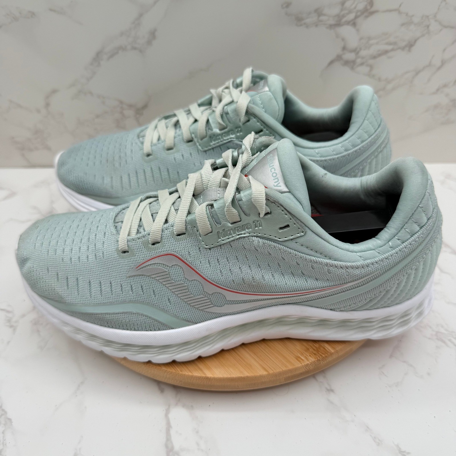 Saucony Women’s Kinvara 11 Running Shoes Light Aqua Textile Synthetic Sz 7.5 US