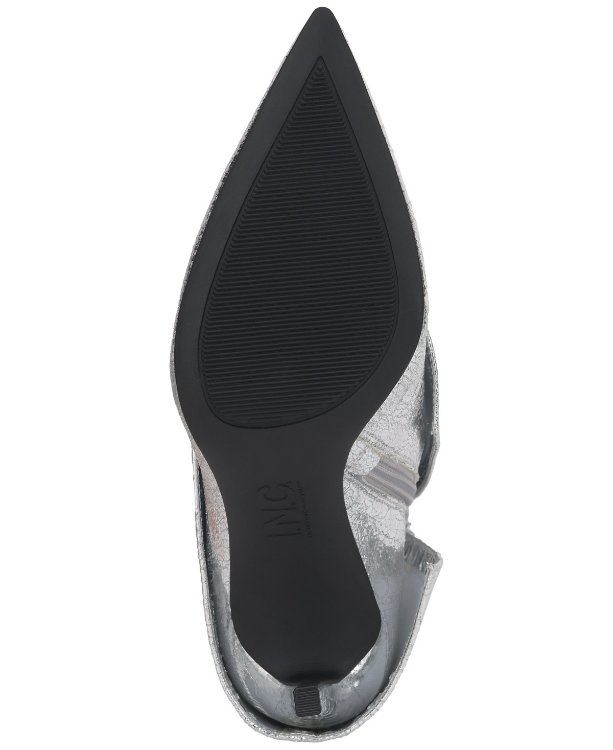 I.n.c. International Concepts Women’s Sabeel Cuff Booties, Silver Crinkle, 5M