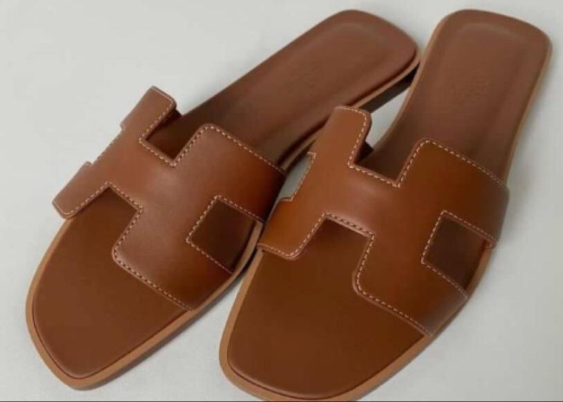 Open Toe Summer Women’s Leather Slides Sandals Shoes