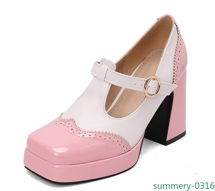 Women’s Faux Leather Color Splice Pumps Casual Ladies Party Club Office OL Shoes