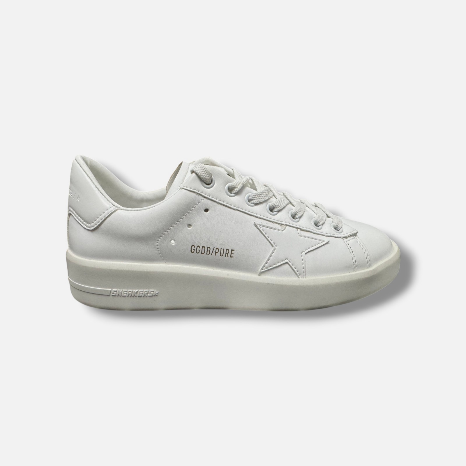 Golden Goose Women’s White Purestar Vegan Low-Top Sneakers Shoes Size EU:38 US:8