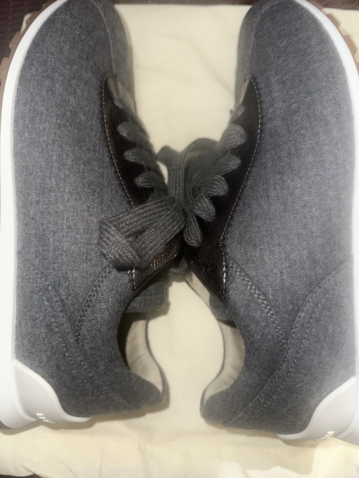 BRUNELLO CUCINELLI Retail 1050$ Wool Knit Low Top Runners Sneakers