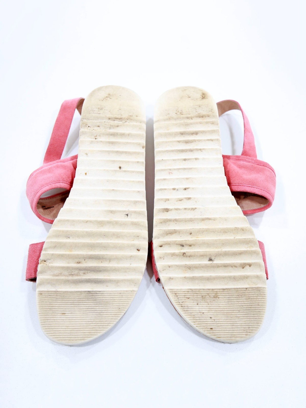 Caslon Claire Salmon Red Suede Leather Flat Slingback Sandals – 9.5