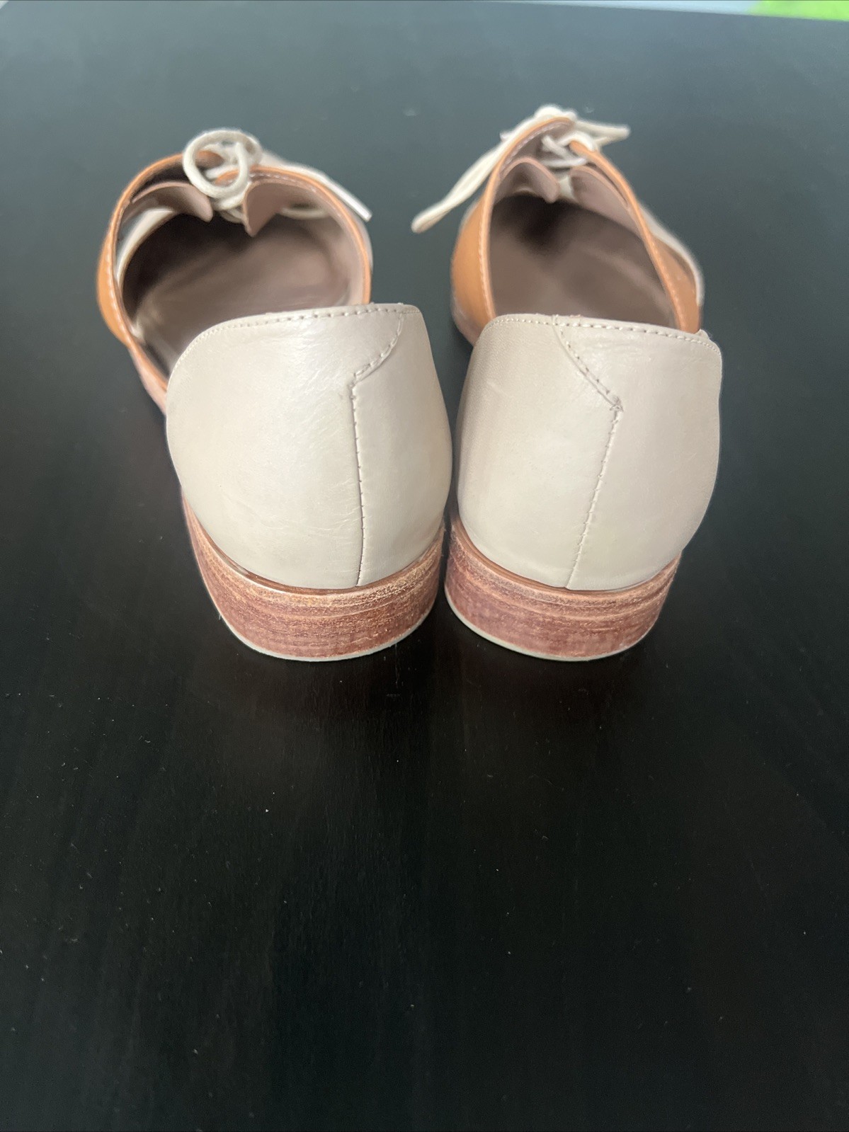 Fortress of Inca Carmen Tan Beige Lace Up Oxford Shoes EU40