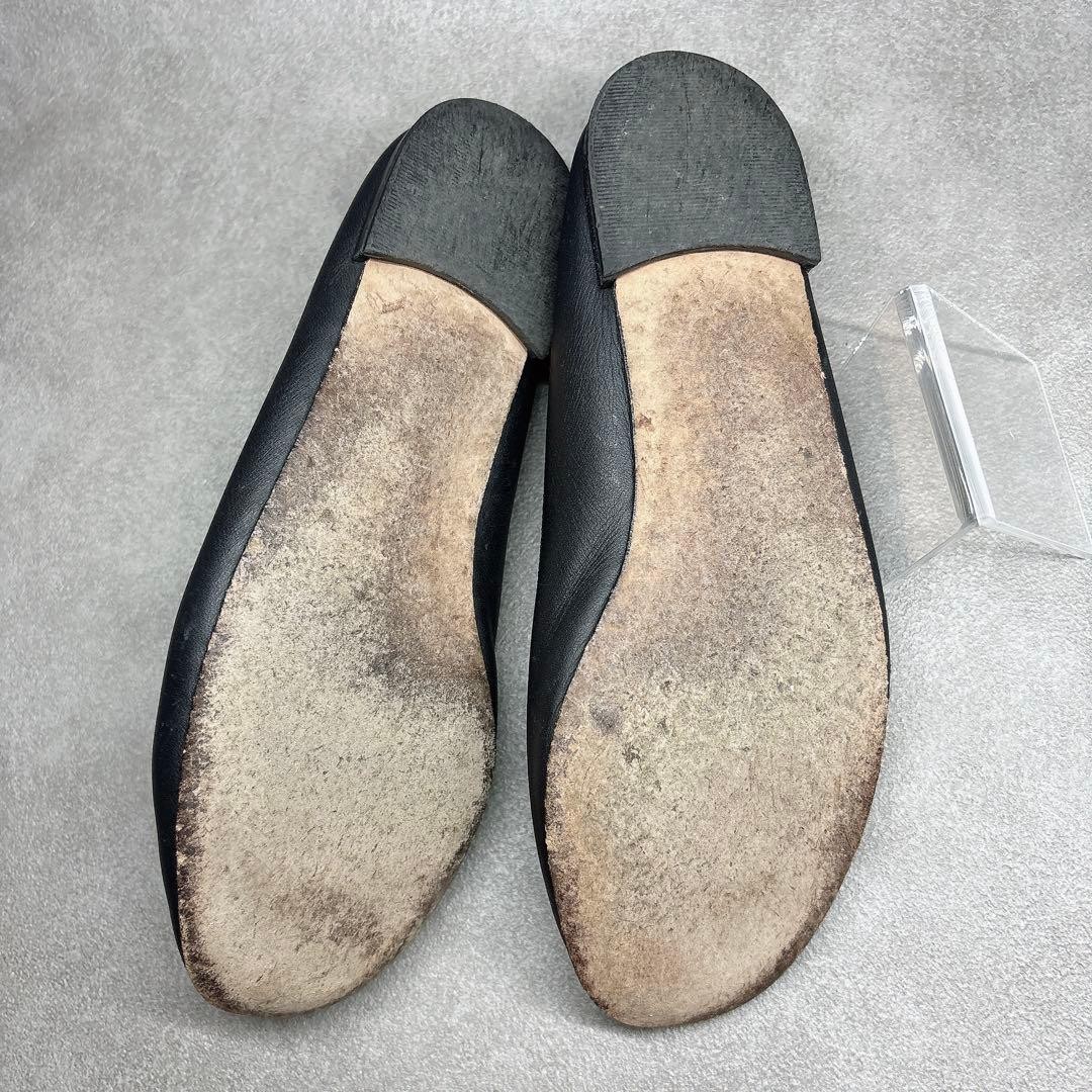 Repetto ballet shoes black flat shoes 37.5 from Japan