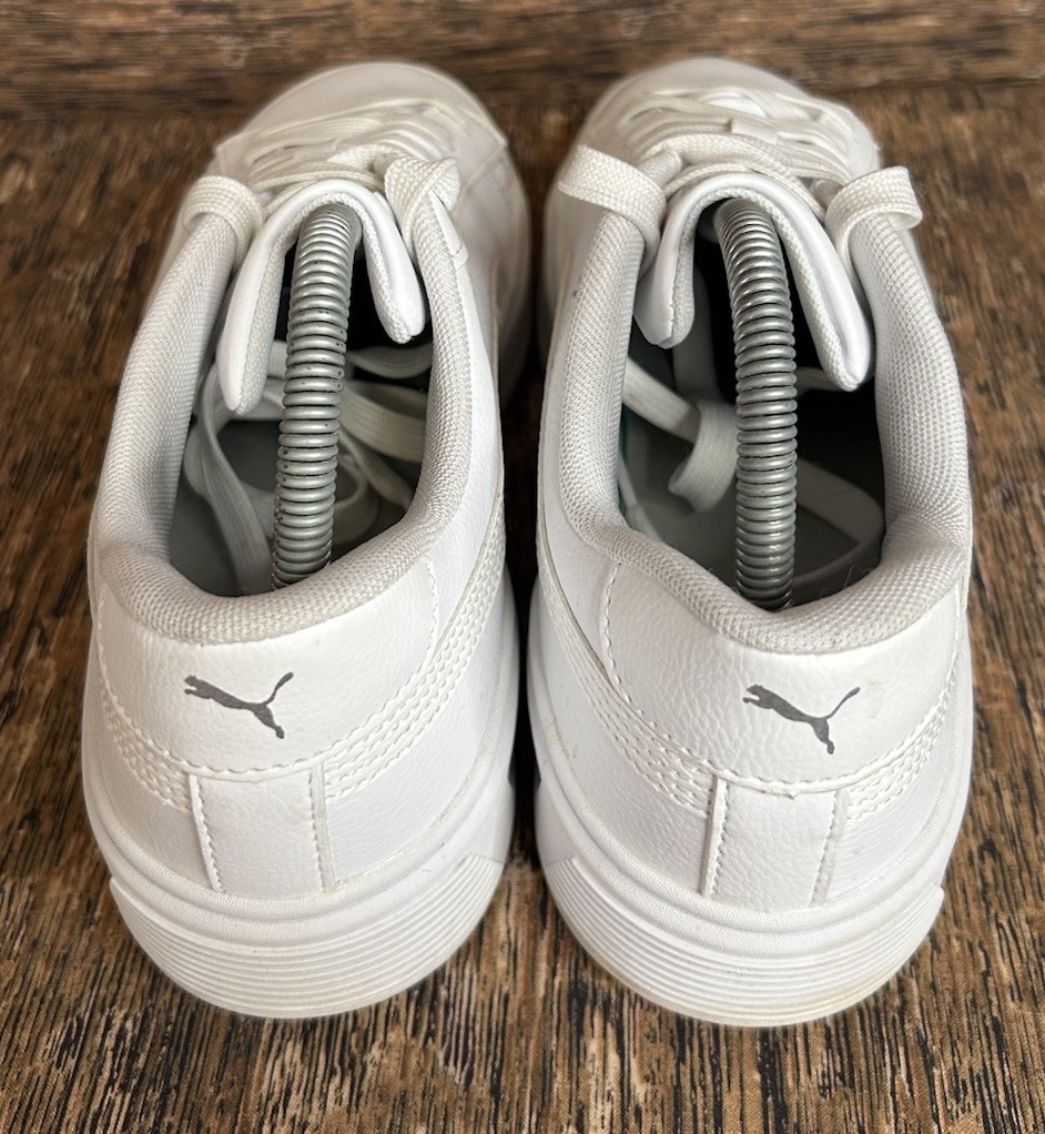 Puma Smash Platform V3 Reptile White Silver Sneakers Shoes Women’s Sz 10
