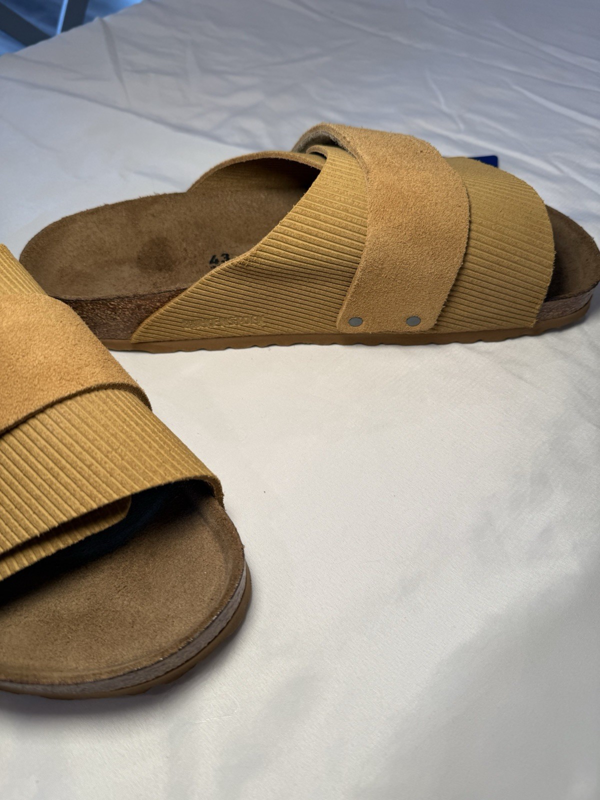 Birkenstock Kyoto Suede Embossed Sandal Men’s Size EU-43 US-10 10.5 NWOB