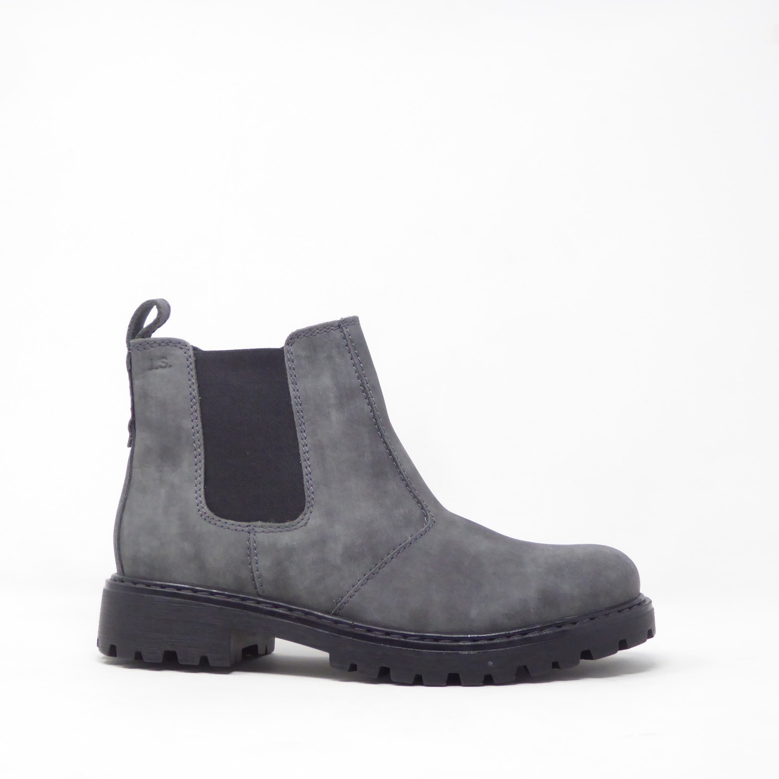 Josef Seibel Marta 06 Women Chelsea Boots Gray Suede Leather Lug Sole Zip 38 / 7
