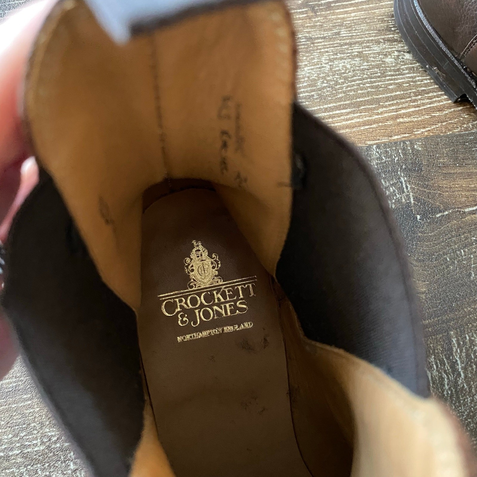 Crockett & Jones Rachel Brown Leather Chelsea Boot Size 7