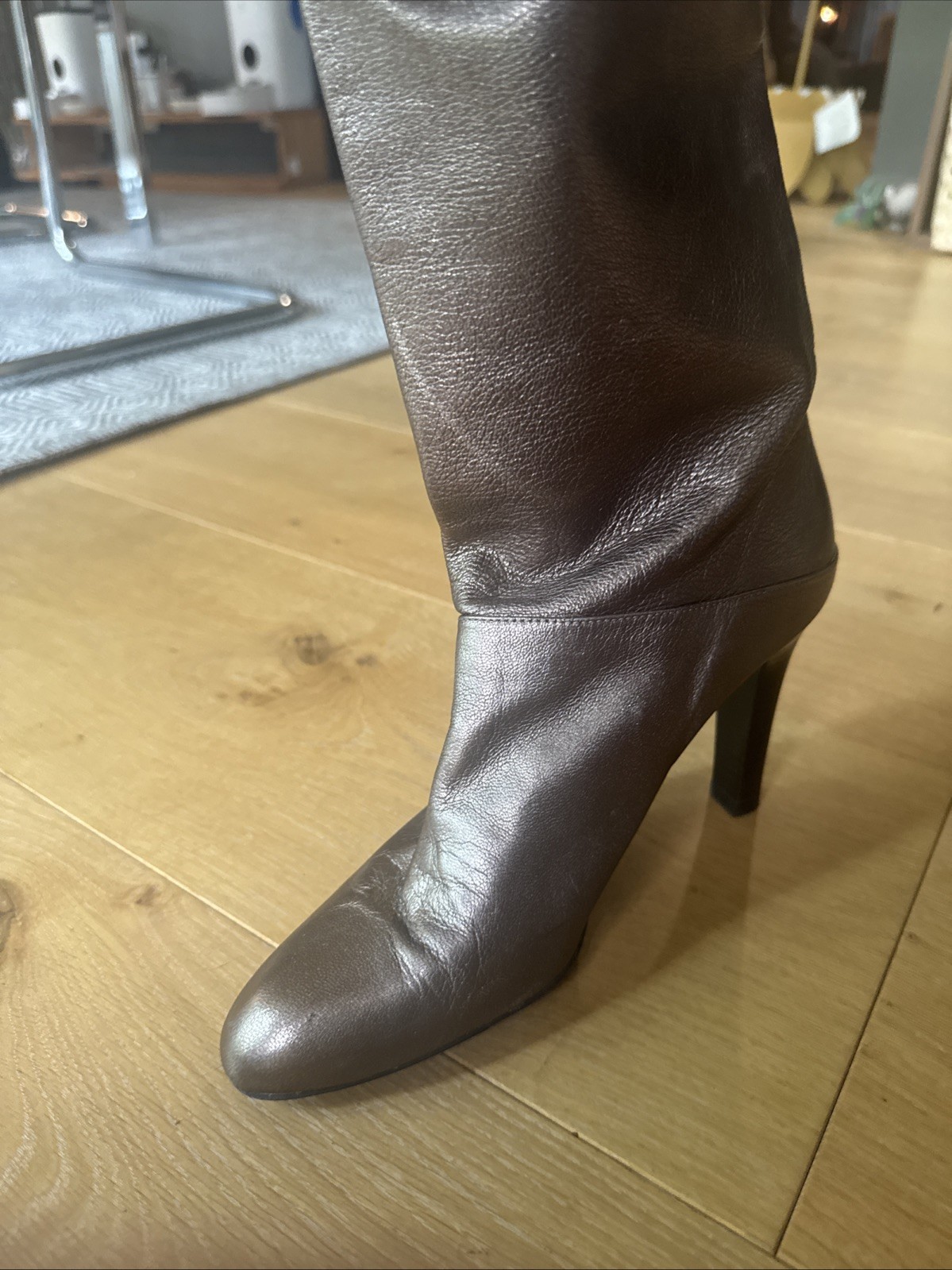 Stuart Weitzman Russell & Bromley Knee High Boots BRONZE US 6.5