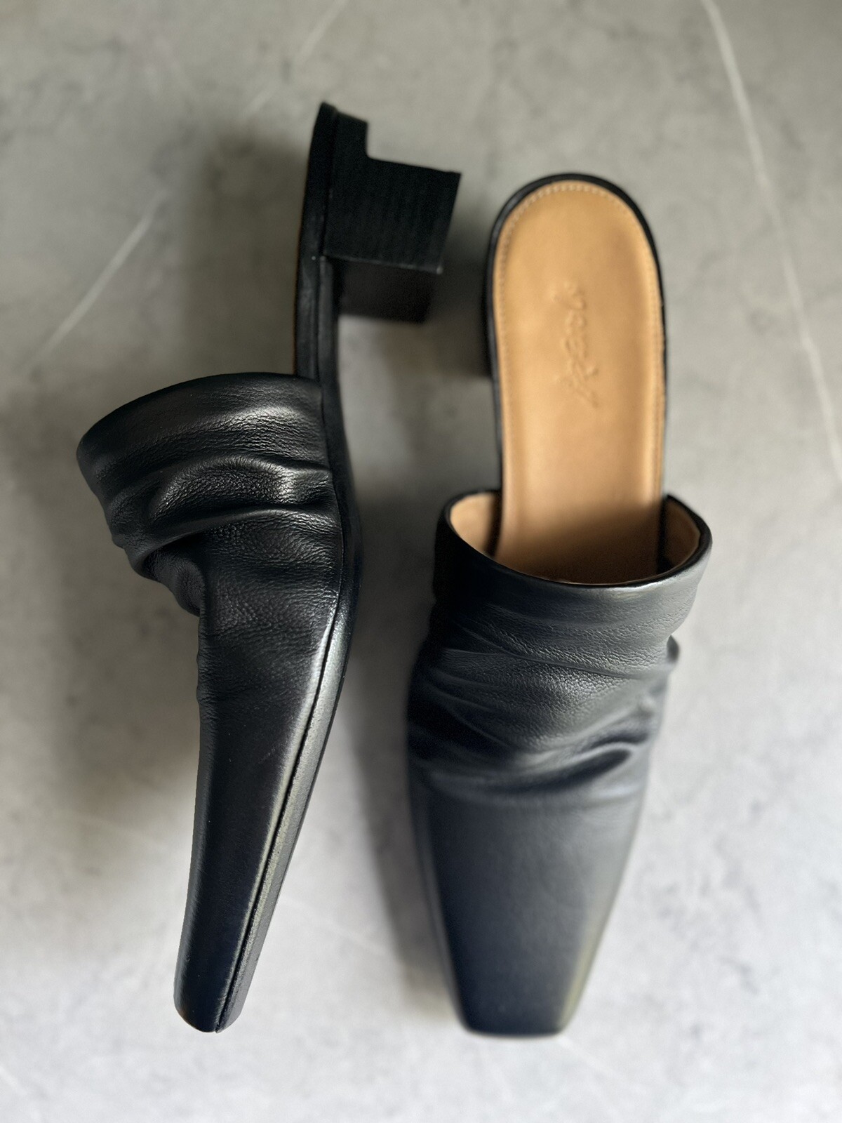 NIB $820 Marsell Sbalzo Sabot Square Toe Mules 40/10
