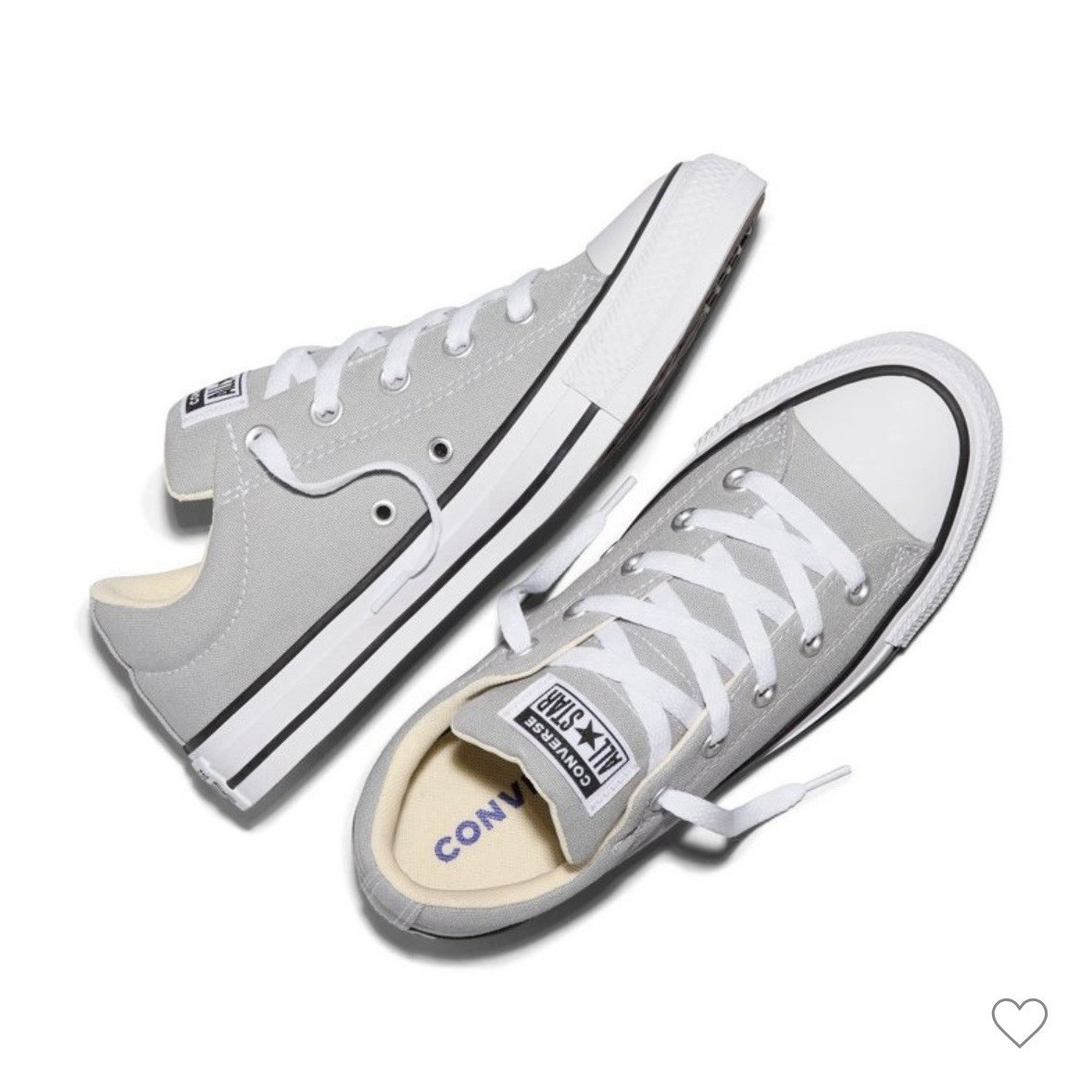 Converse All Star Men’s Low Top Canvas Sneakers Gray/White Lace Up Rubber
