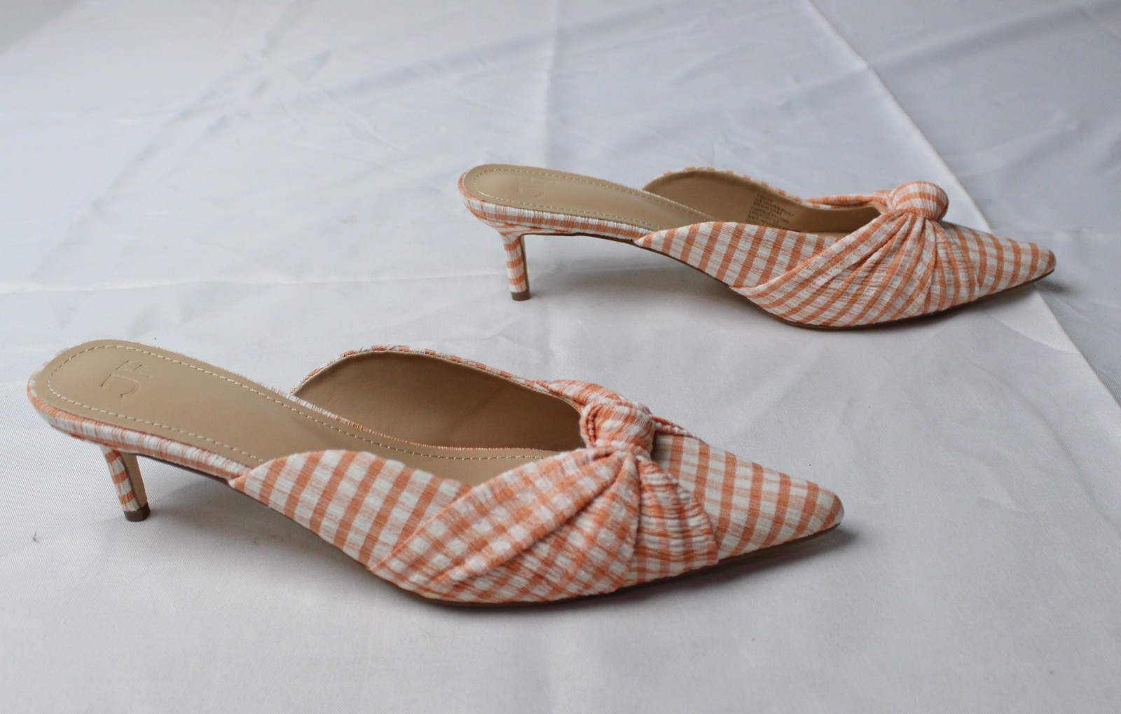 Just Fab Women’s Freya Heeled Mule Pumps AC2 Peach Bud Size US:10 EU:41 UK:8