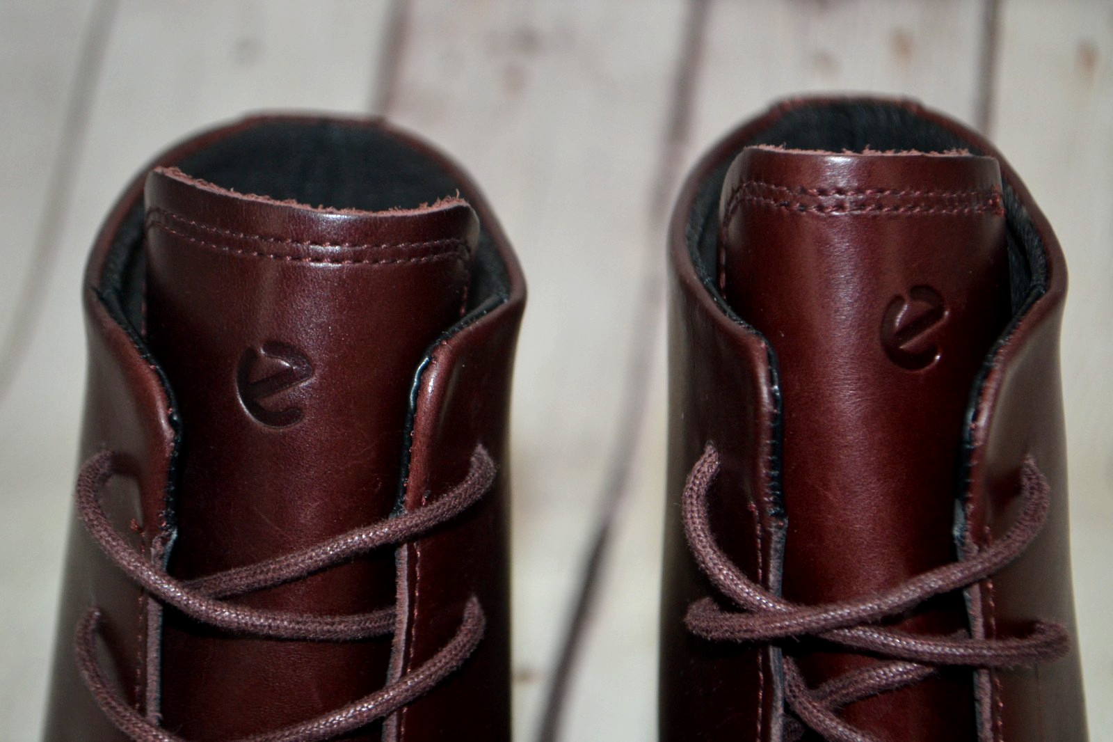 ECCO Women’s Touch 15 Lace Up Combat Style Boots SIZE 8-8.5 (39) Brown Leather