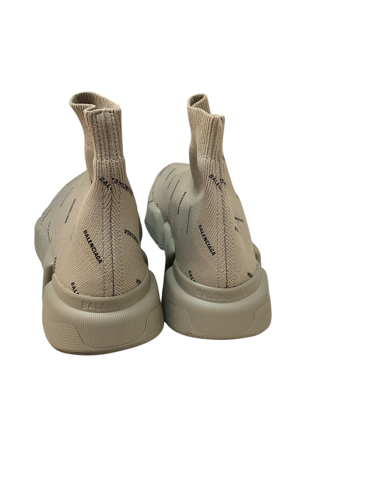 Balenciaga Beige Monogram Elastic Sneaker