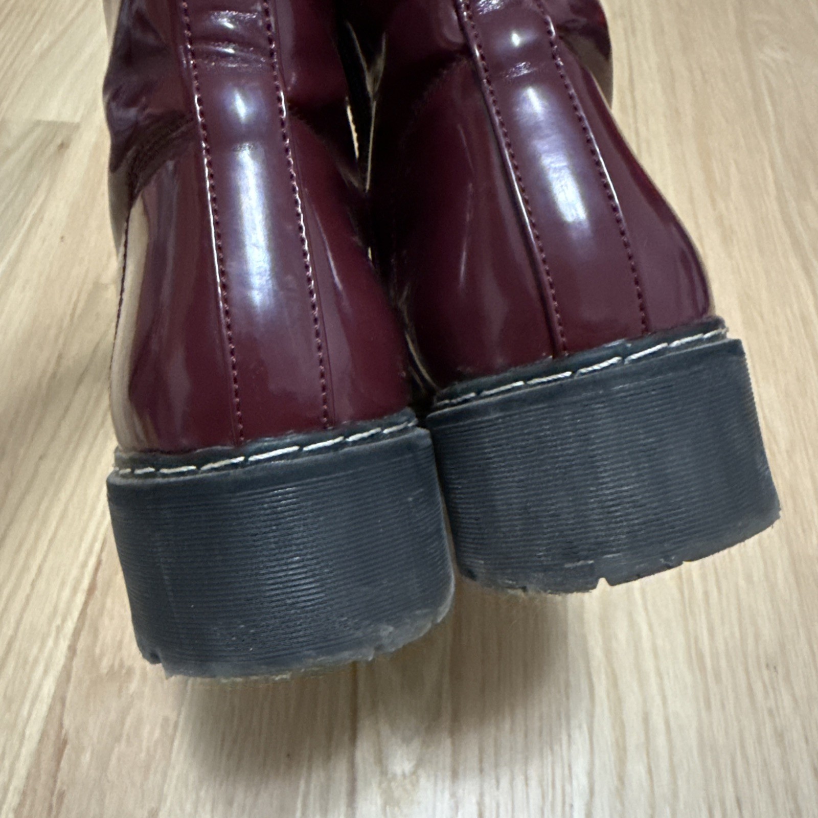 Unionbay Women’s Doc Martens Combat Boots Size 9.5 Lace Up Burgundy