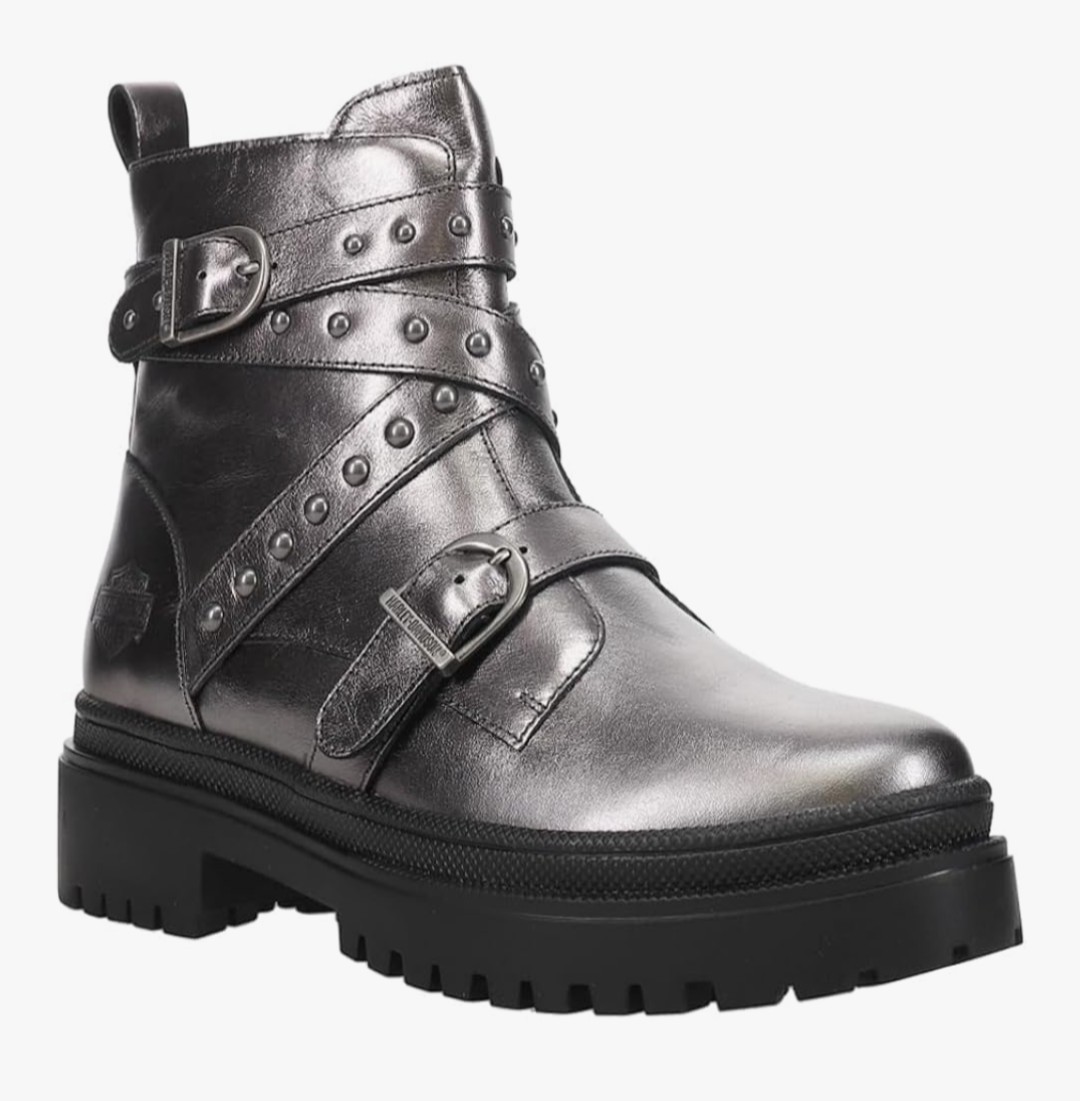 Harley-Davidson Women’s Carrigan Metallic Grey Fashion Boots 9.5 US