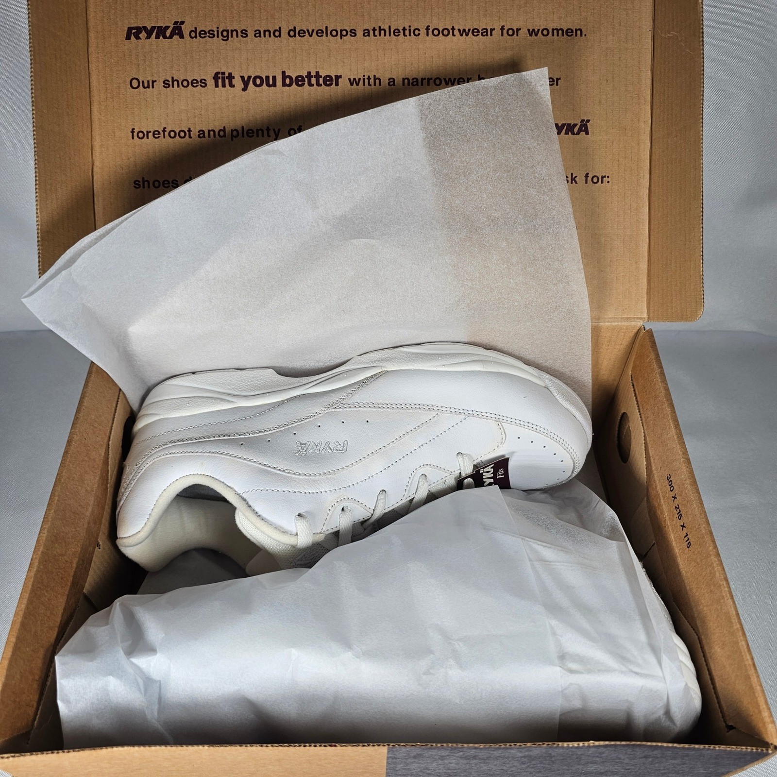 RYKA FITS Walking Shoes Womens 9.5 Athletic Sneakers Leather Wht See Description