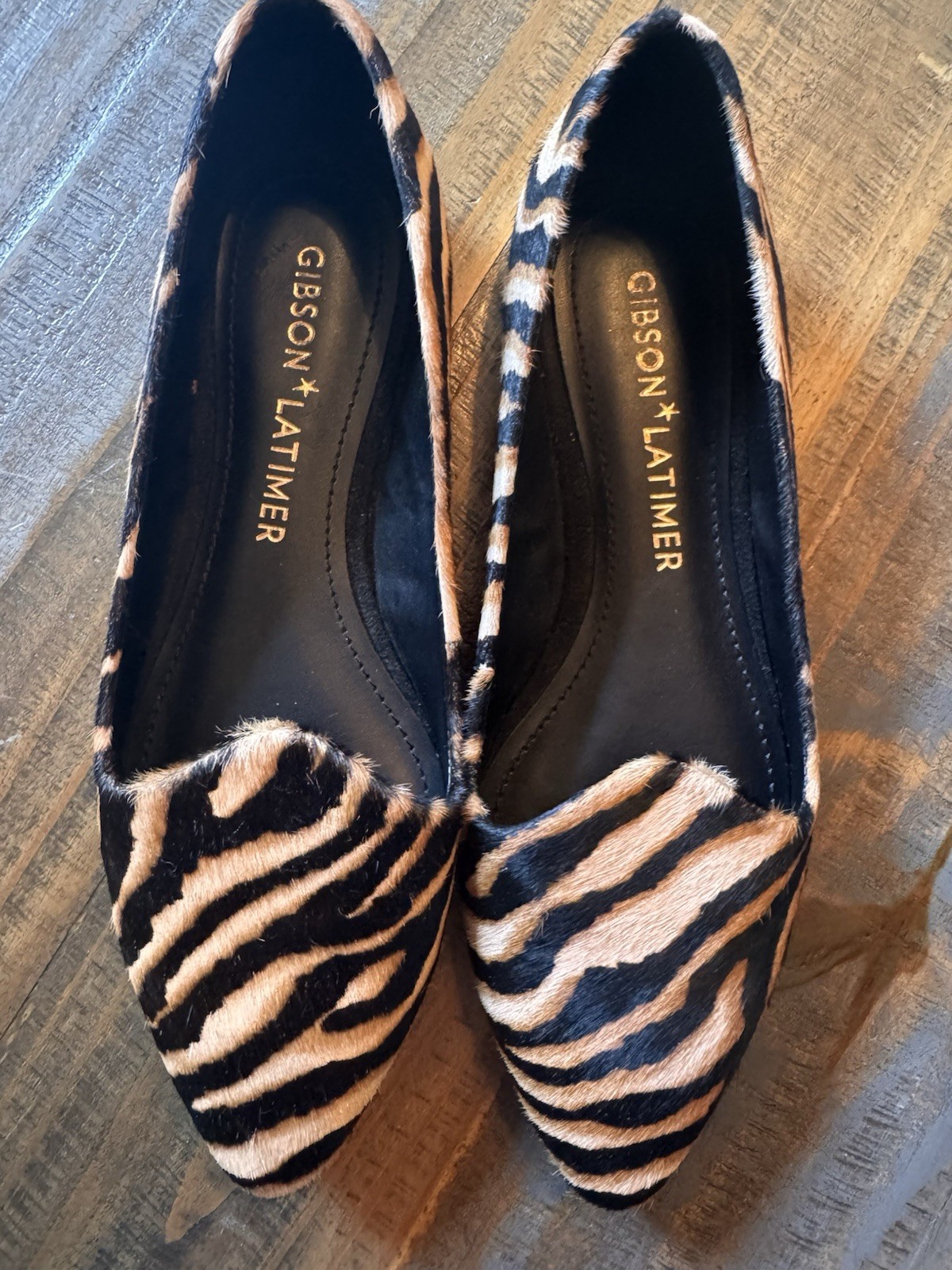 Gibson Latimer Women’s Animal Print Slip-On Flats Pointed Toe US 6.5