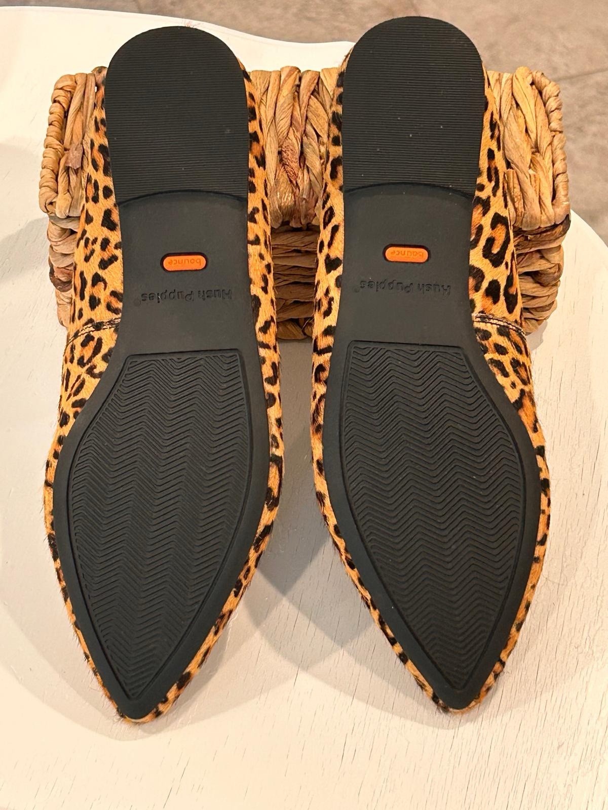 Hush Puppies Leopard Calf Hair Tassel Loafers Women’s US 8 Wide Bounce Flats