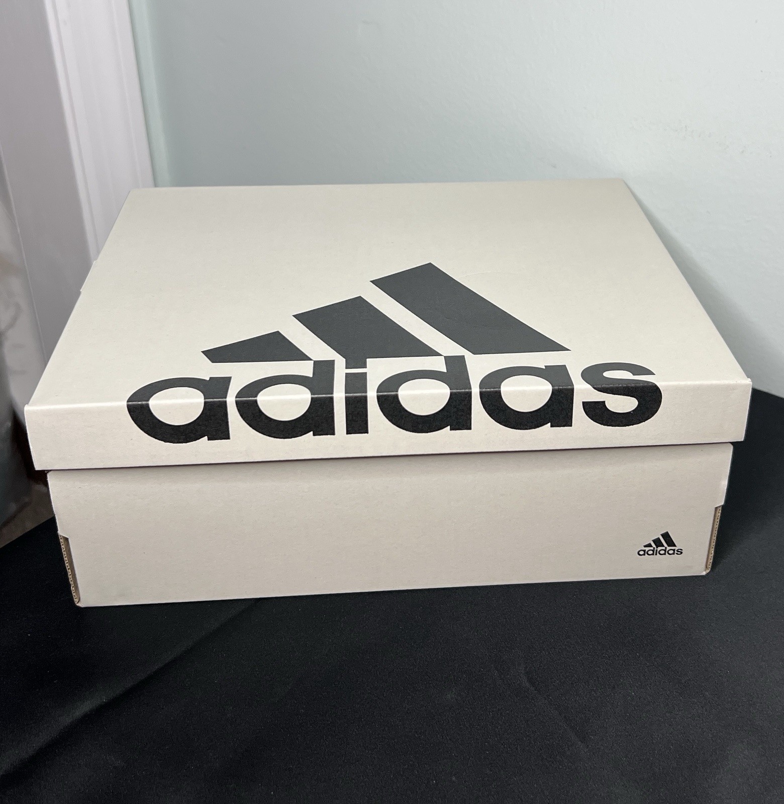 Adidas Empty Shoe Box Sneaker Storage Logo Grey Black 11.25”x8.75” Sz 7 BOX ONLY