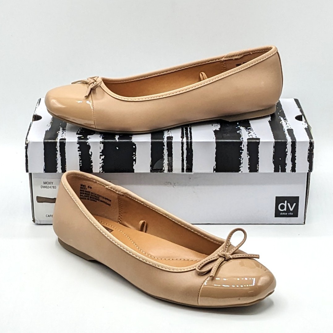 dv by Dolce Vita “Moxy” Classic Office Shoe Cushioned Ballet Flat (Café) NEW