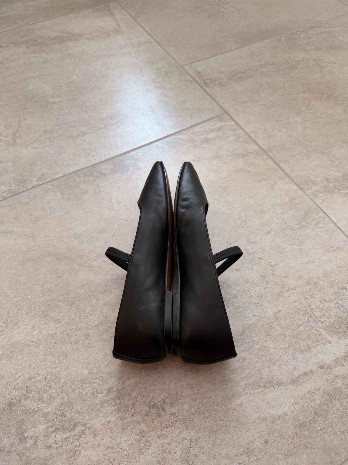 Madewell The Greta Ballet Flats Black Leather Size 7