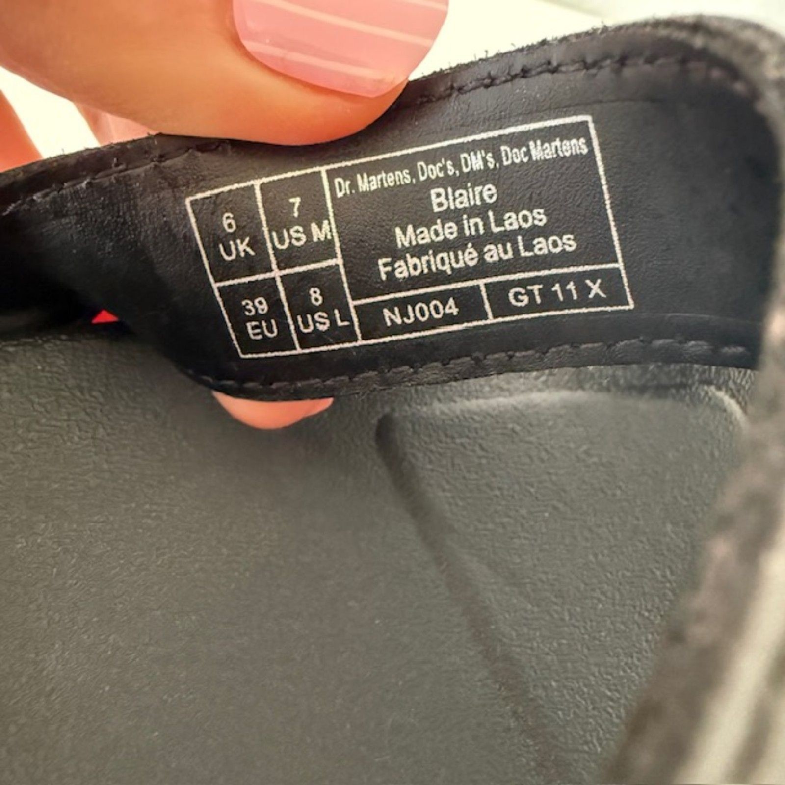 Dr. Martens Blaire Athena Leather Strap Sandals in Black Size 8 Women’s