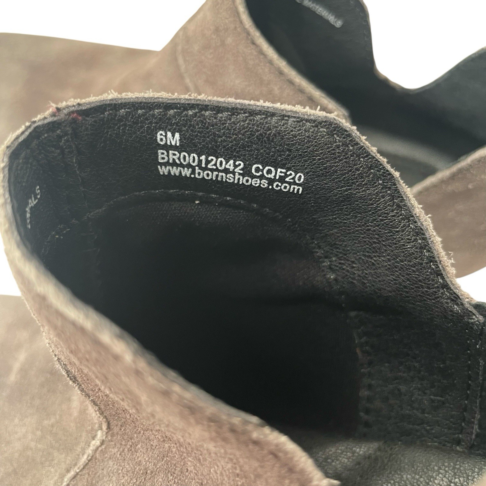 Born Women’s Distressed Taupe Kerri Full Grain Leather Size 6 M Bootie Round Toe