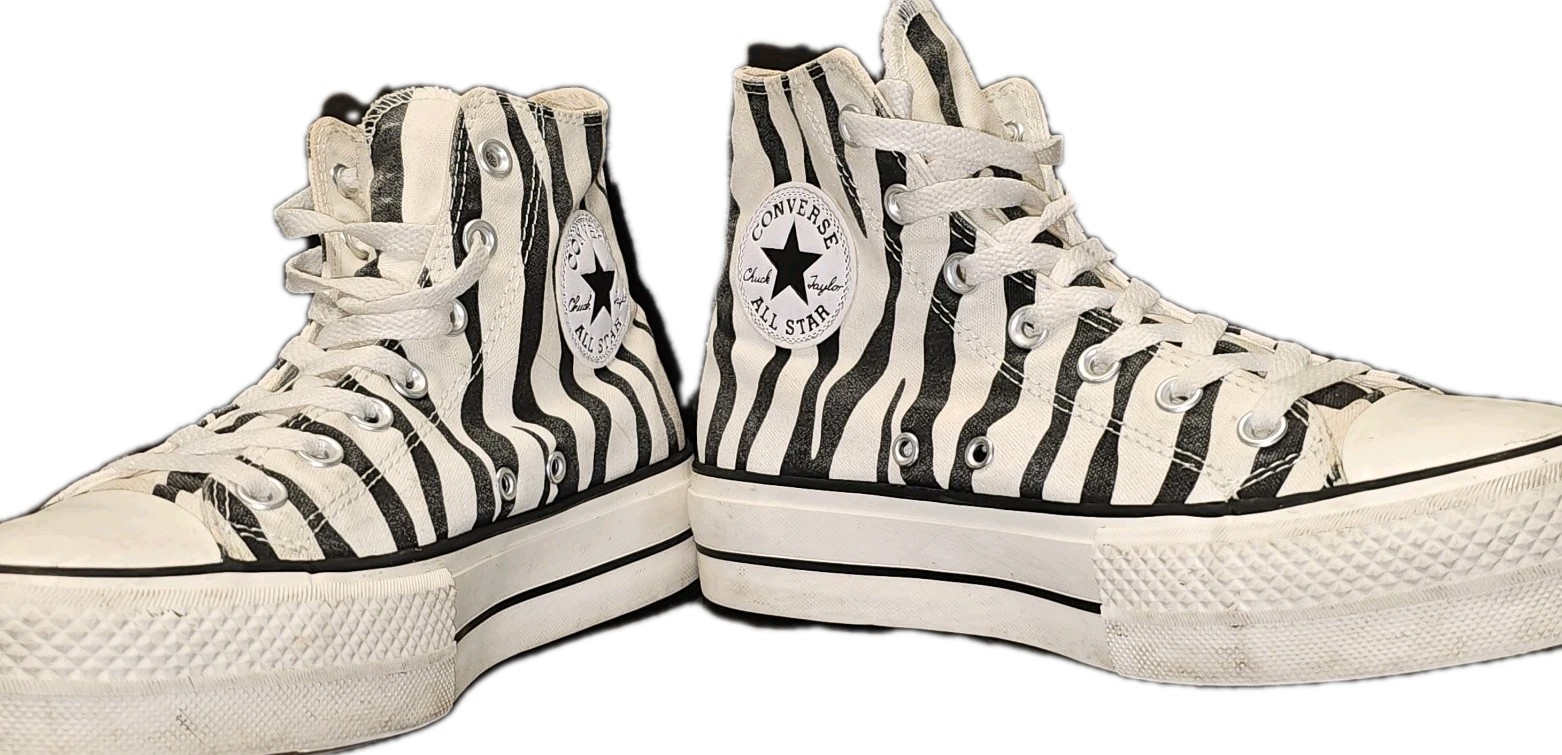 Converse Zebra Print Chuck Taylor All Stars Men 6 Women 8