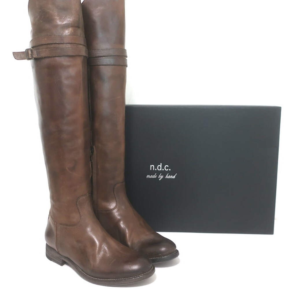 N.D.C. Gerda High Over the Knee Riding Boots Brown Leather Size 36 NEW