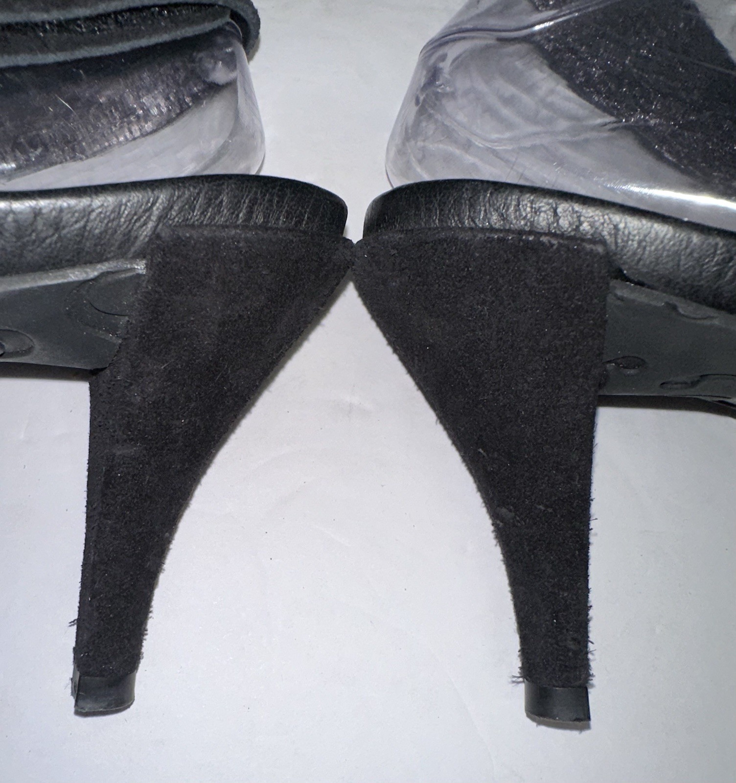 Pedro Garcia Black Suede West Asymmetrical Midi Heel Sandals EU 42 US 12