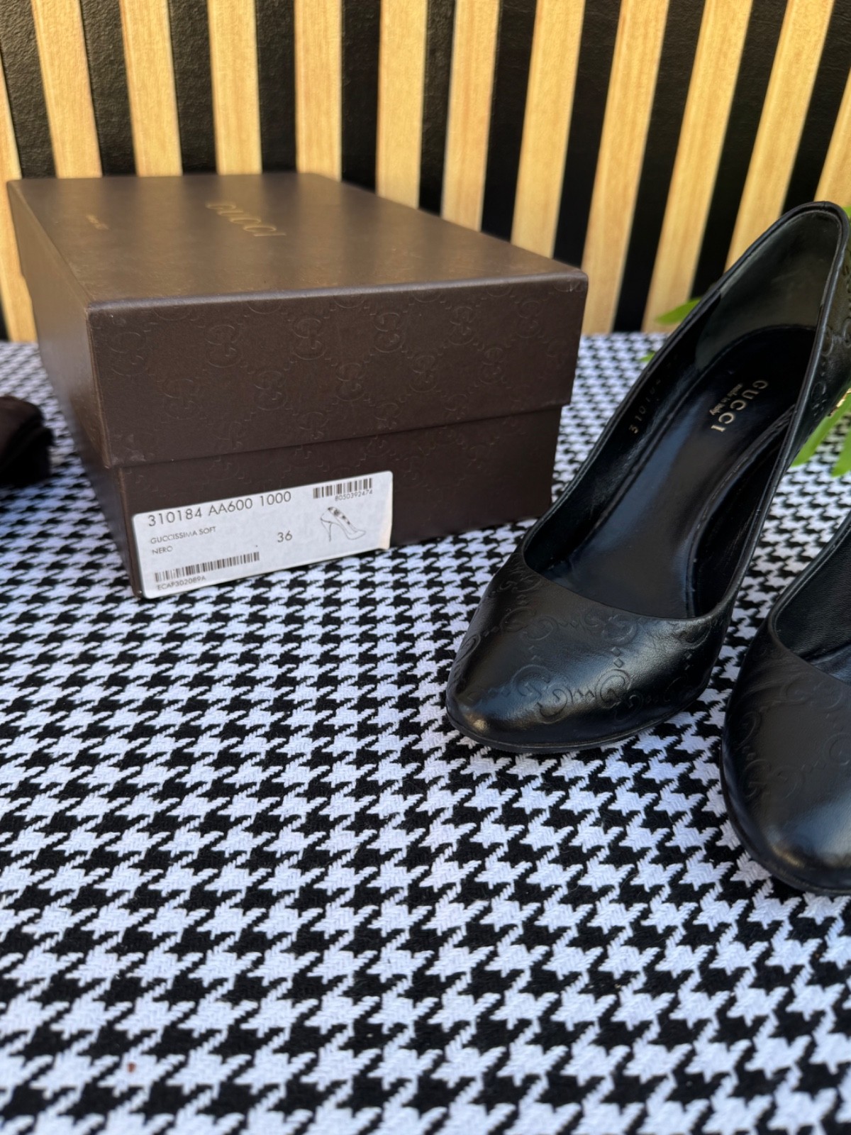 Gucci Women’s Shoes Leather Guccissima Heel 310184 Size US 6 / IT 36 / EU 36