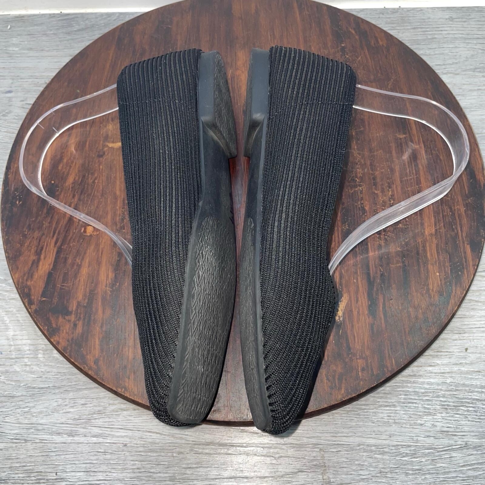 VIVAIA Margot Lightweight Square Toe V Cut Ballet Flats Women Size 37 US 6 Black