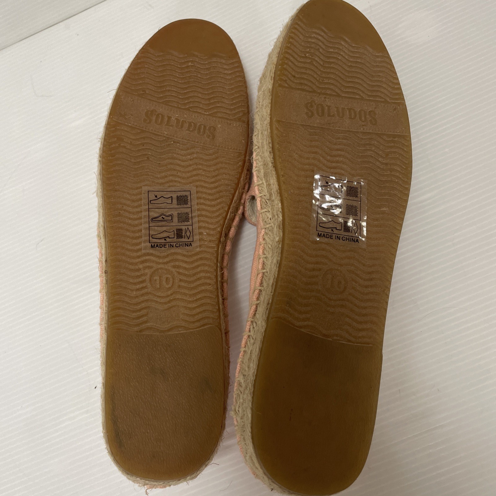 Soludos X Lockhart Embroidery Coral Aloha Platform Espadrilles Size 10