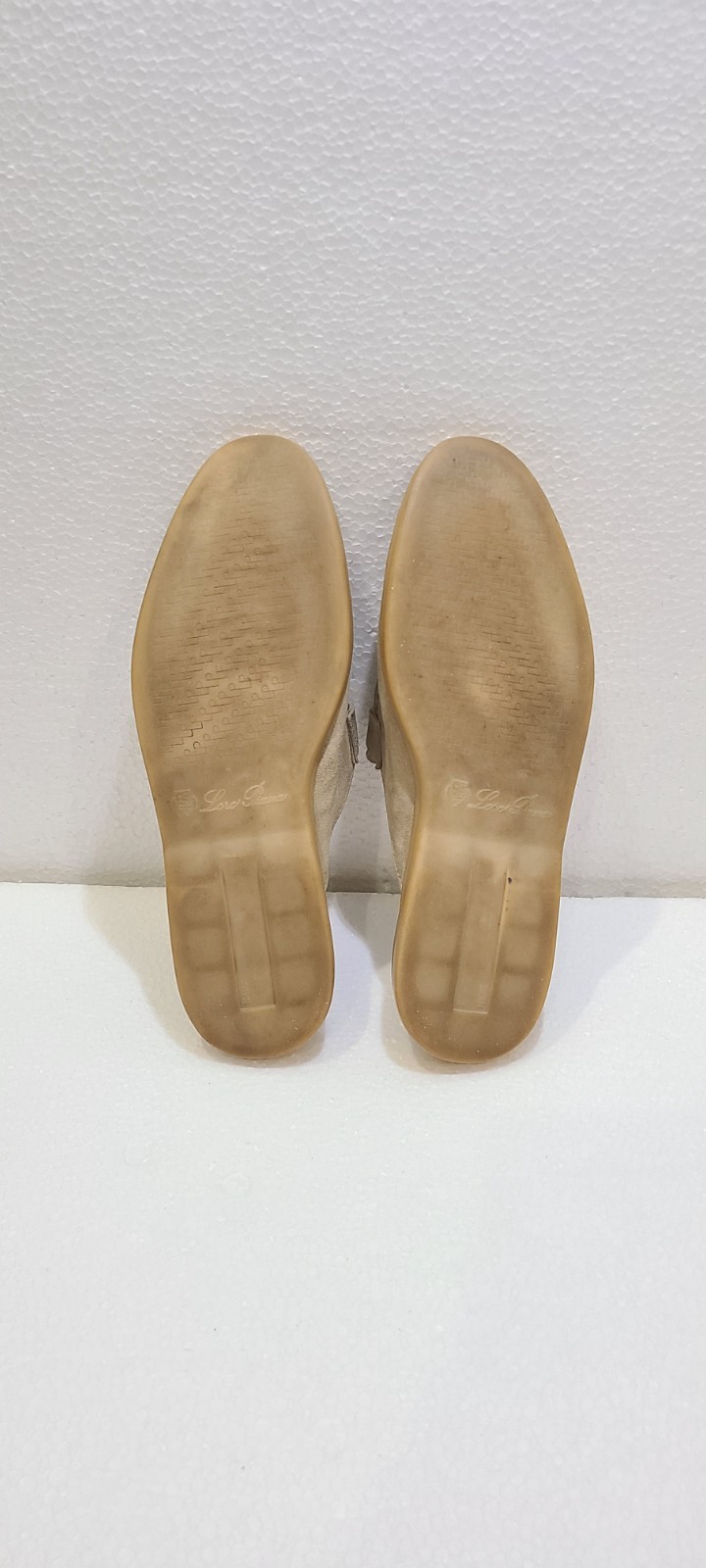 Loro Piana Summer Charms Walk Mules Suede Loafers Beige Taupe Size EU 41 US 10.5