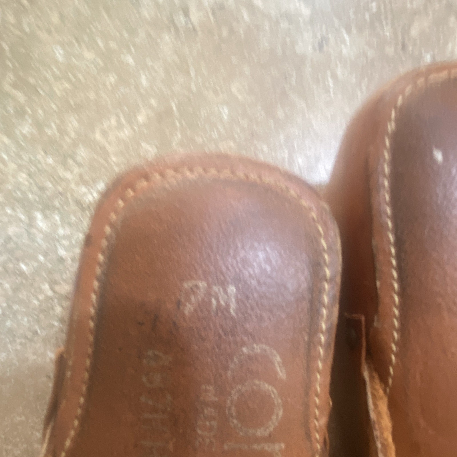Onnie of Brazil Women’s Brown Leather Fringe Slip-On Clog Mule 7M Comfort