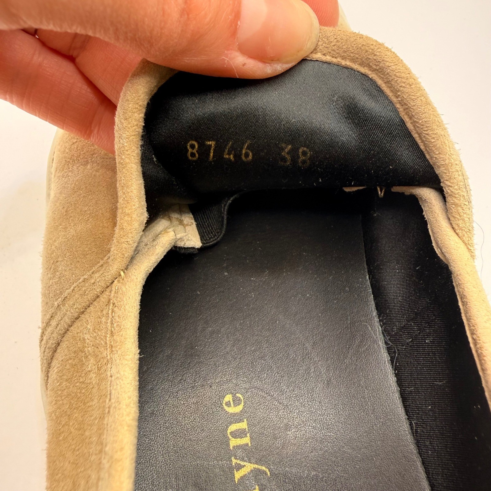 Jenni Kayne Womens Tan Suede Slip On Sneaker 8746 Made in Italy Size 38