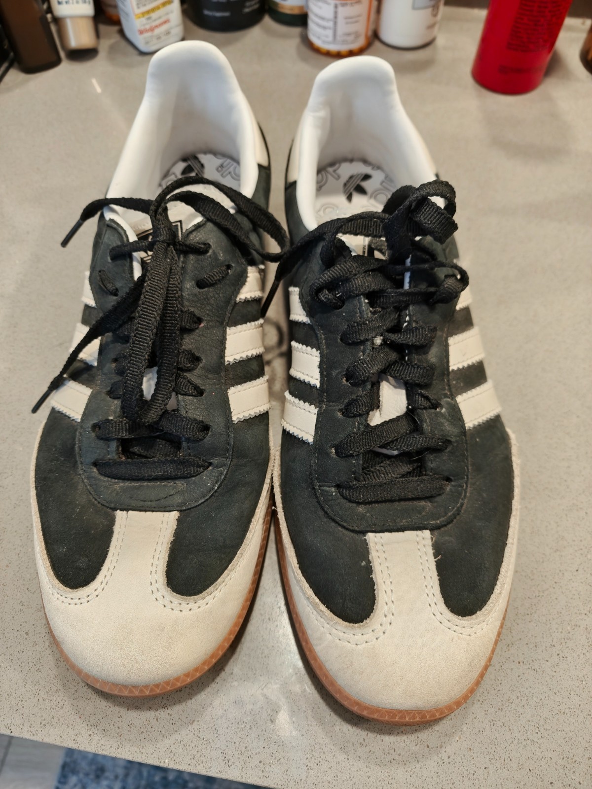 Adidas Women’s 10.5 Samba OG sneakers in the Black/Cream/Gum