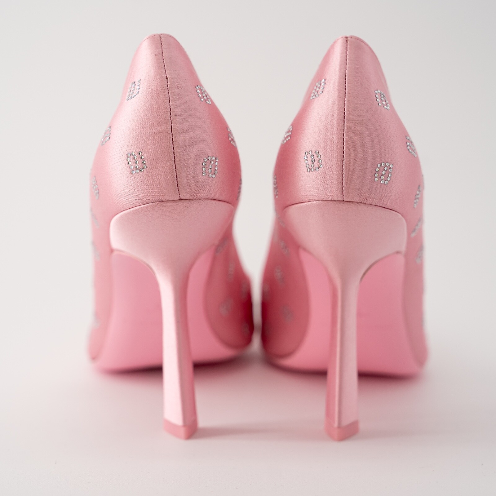 Alexander Wang Women’s Pink Pumps Delphine Crystal Satin 105 size 39 9US
