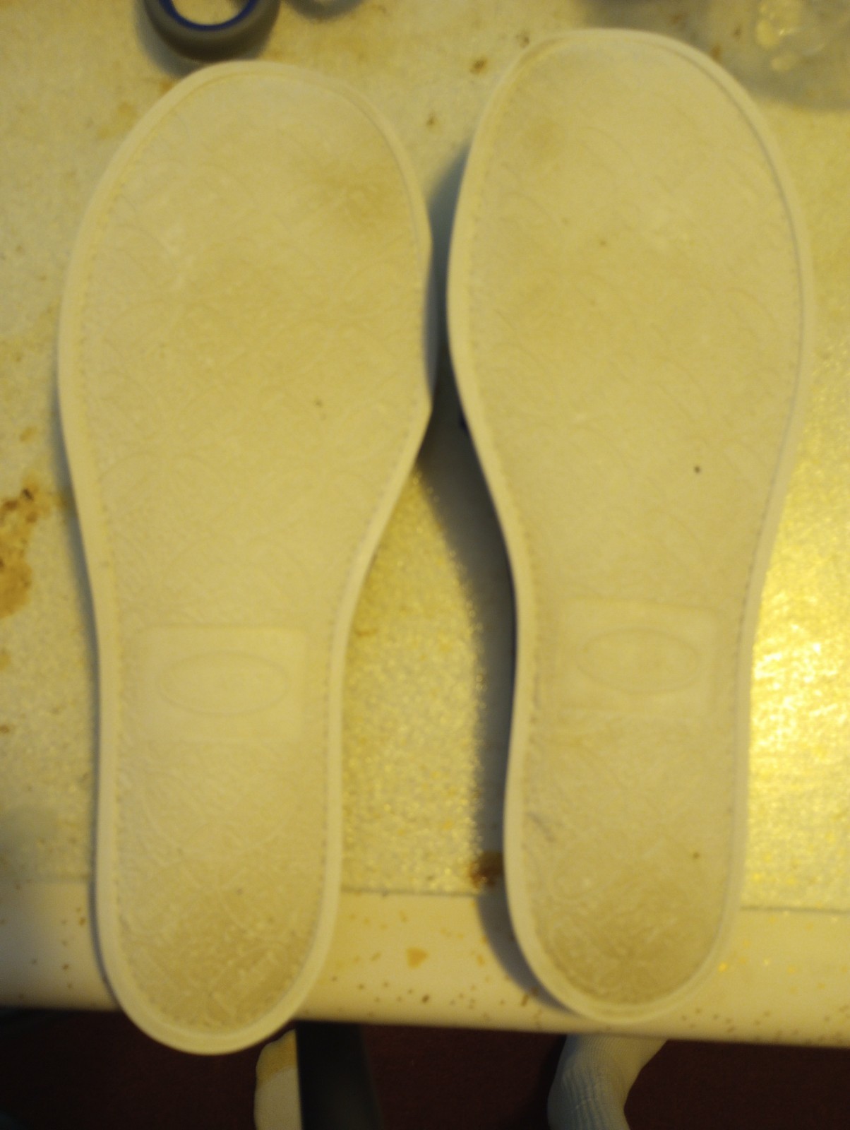 Vintage DearFoams Navy Floral Slippers Slip On Open Back Peep Toe XL 9.5/10.5