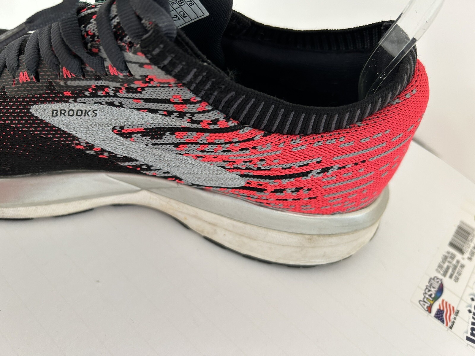 Brooks Ricochet -Womens 10 Black/Pink 1202821B678 DNA AMP Sneaker Trainer Runner